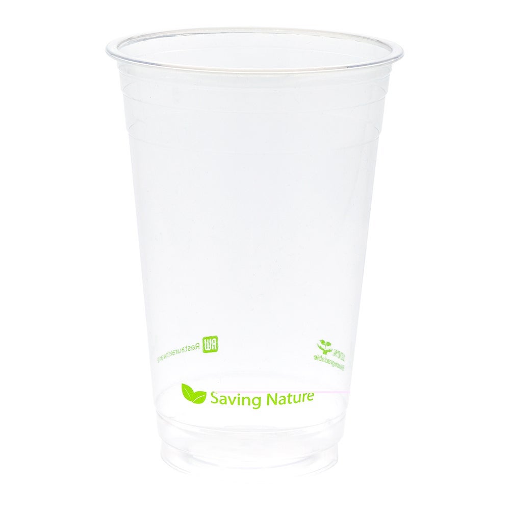 Cups, Cold, 20 Ounce, Plastic, Clear, PLA, Renewable & Compostable,1 - 1000 COUNT