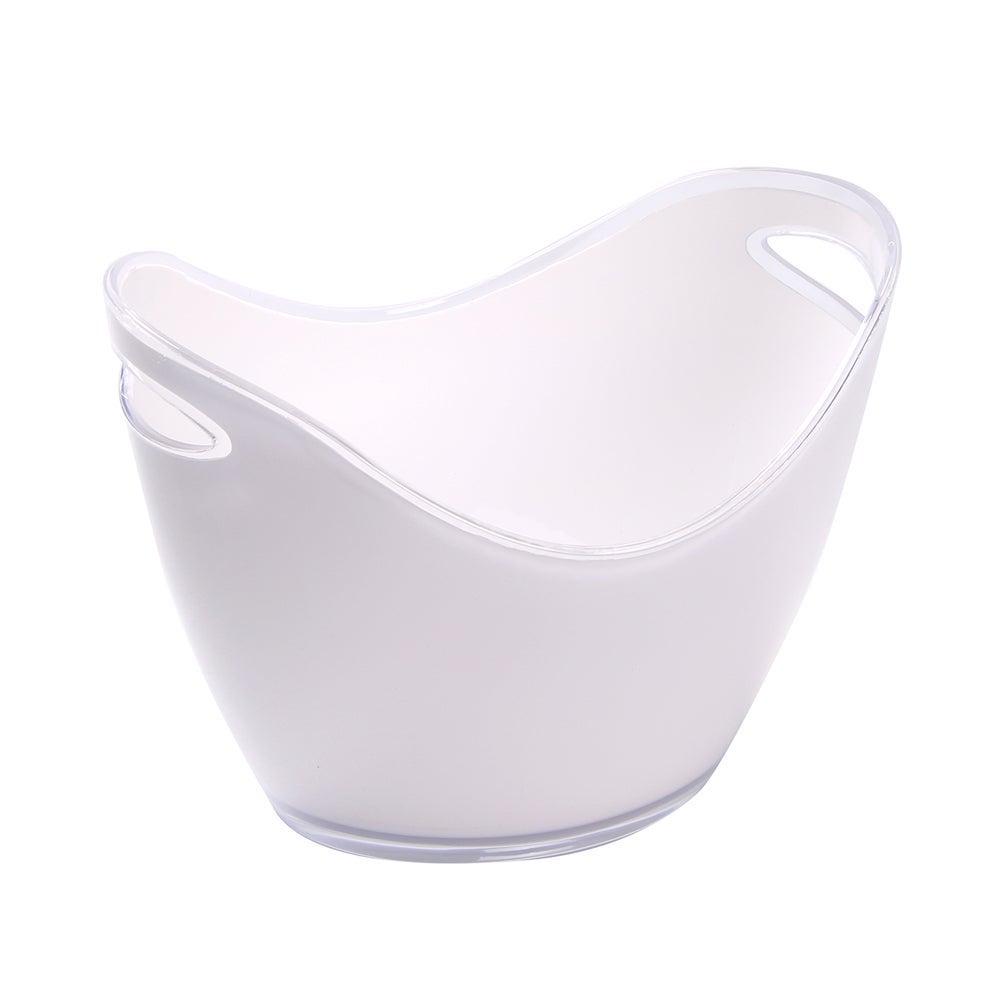 Bucket, Champagne, 7.4 Quart, Oval, Frosted, Plastic,10 - 1 EACH