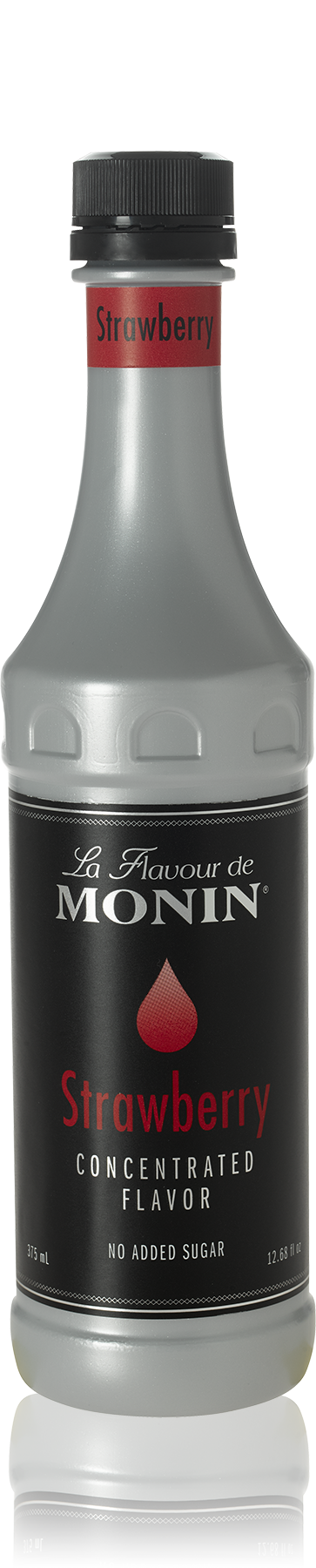 Beverage Syrup, Strawberry Concentrate, Plastic,4 - 375 ML