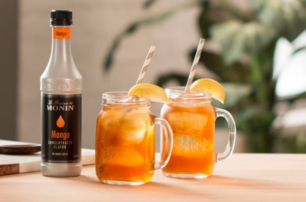 Beverage Syrup, Mango Concentrate, Plastic,4 - 375 ML