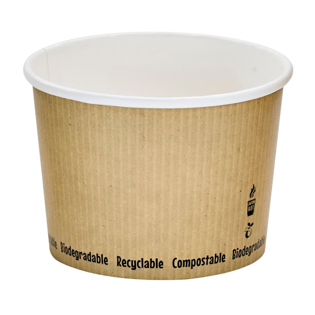 Cups, Soup, 16 Ounce, 4.5 x 3.1 Inch, Biodegradable & Compostable,20 - 25 COUNT