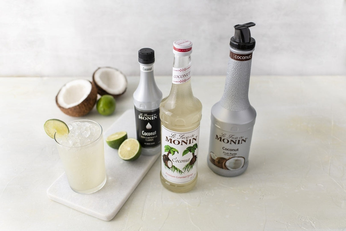 Beverage Syrup, Puree Coconut, Plastic,4 - 1 LITER