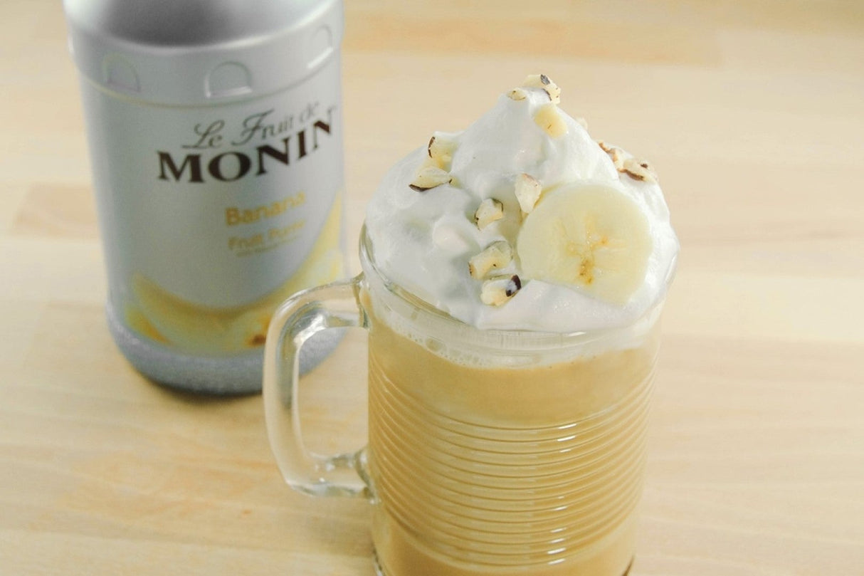 Beverage Syrup, Puree Banana, Plastic,4 - 1 LITER