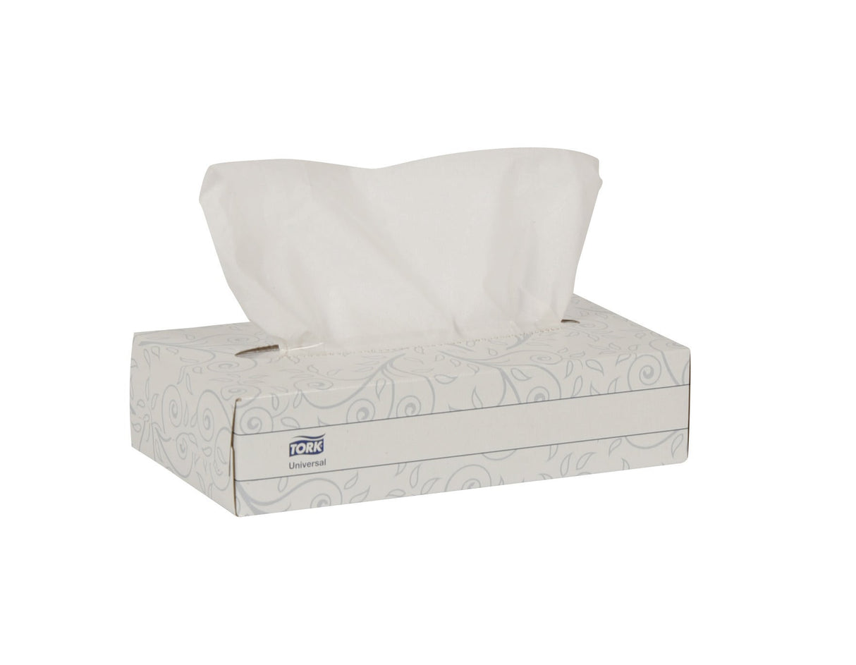 Facial Tissue, 2-Ply, White, Flat Box,30 - 100 COUNT