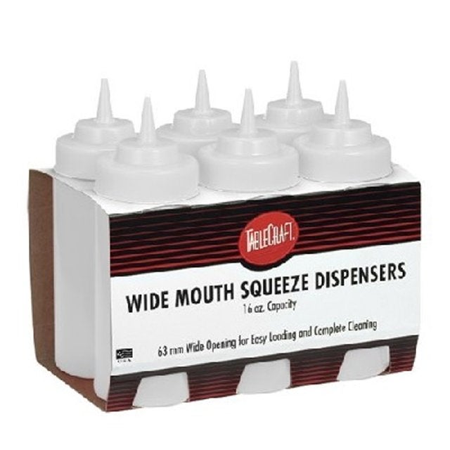 Bottles, Squeeze, 16 Ounce, Wide-Mouth, Clear, 16 Ounce,8 - 6 COUNT