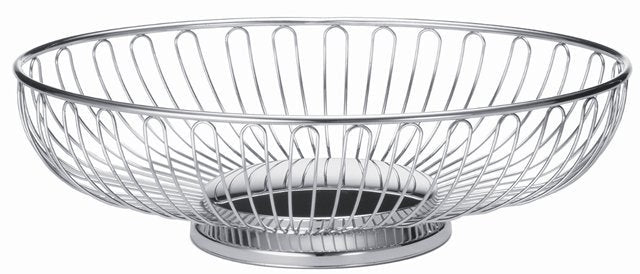 Baskets, Chrome, 11.38 x 8 x 3.25 Inch, Oval,18 - 1 EACH