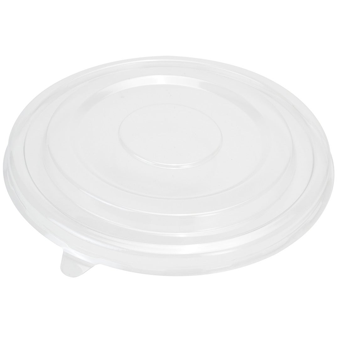 Lids, Flat, Plastic, Clear, Round, for Restaurantware Bagasse To-Go Bowls,1 - 100 COUNT
