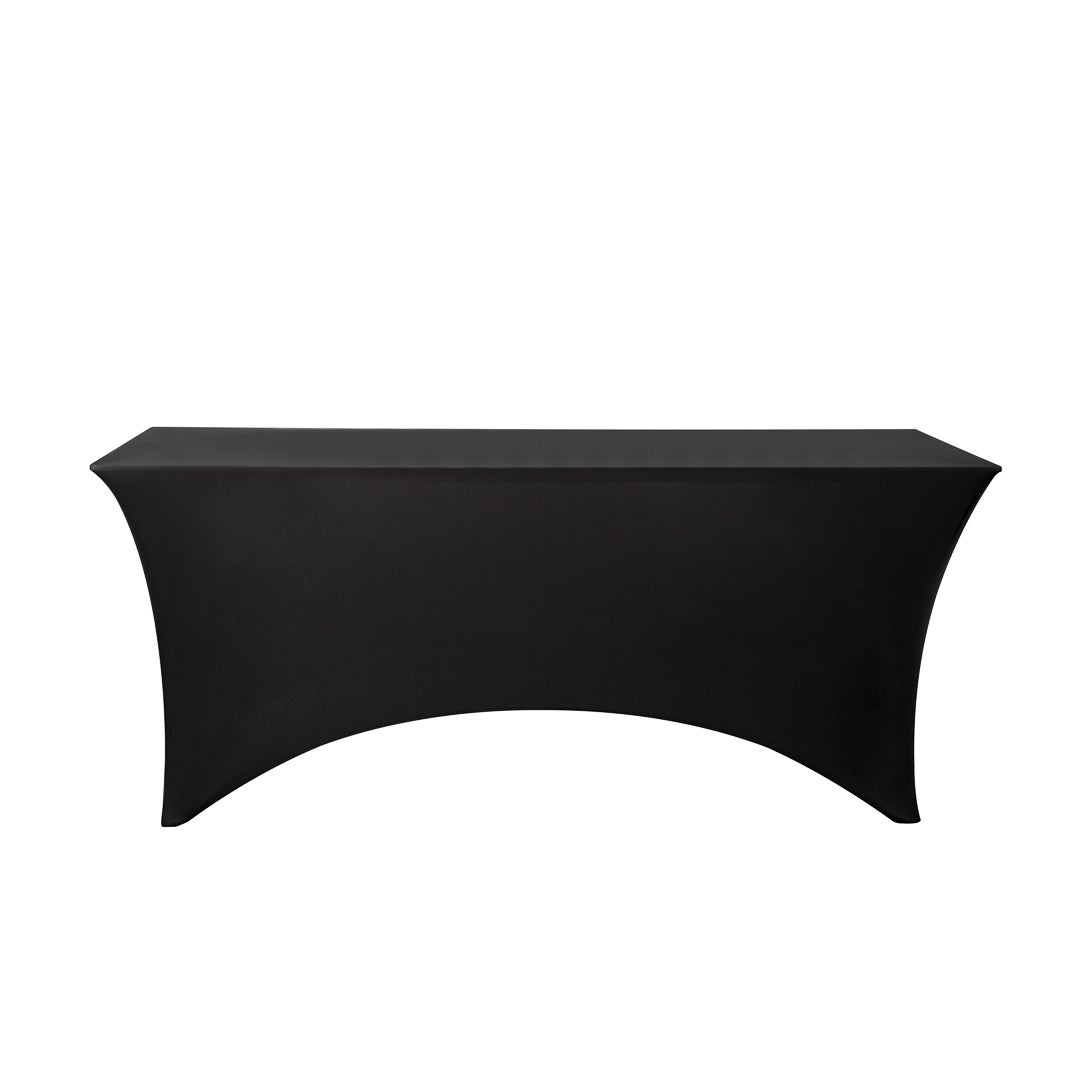 Table Cover, 72 x 30 Inch, Spandex, Black, Rectangular,1 - 1 EACH
