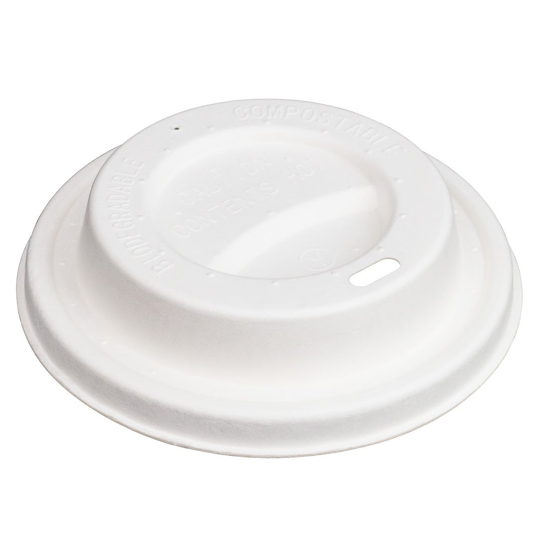 Lids, Restpresso, Sugarcane, White, Bagasse, for 8/12/16 Ounce Cups,1 - 500 COUNT