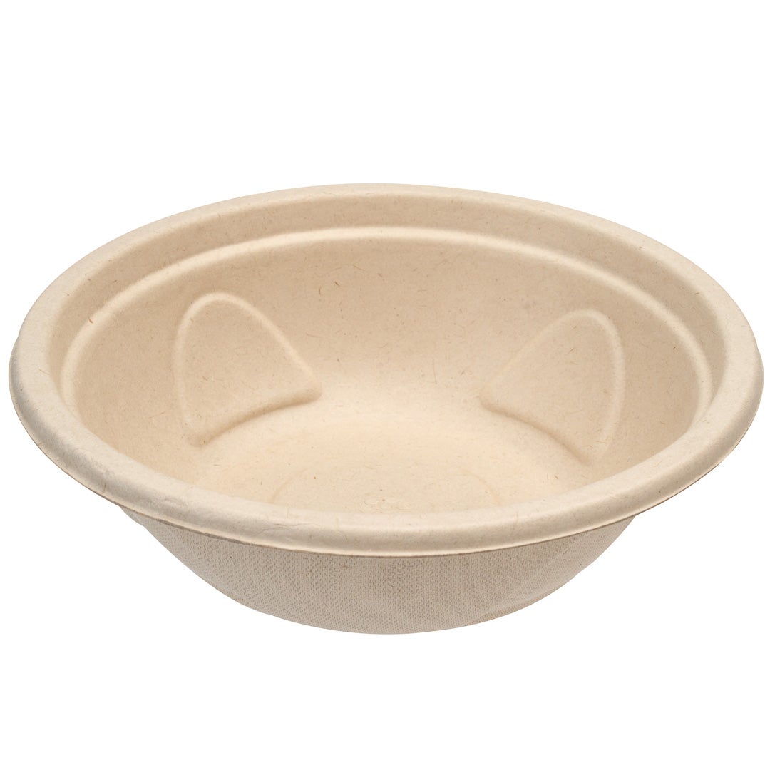 Bowls, Deco, 25 Ounce, Sugarcane Bagasse, Natural, Round,1 - 100 COUNT