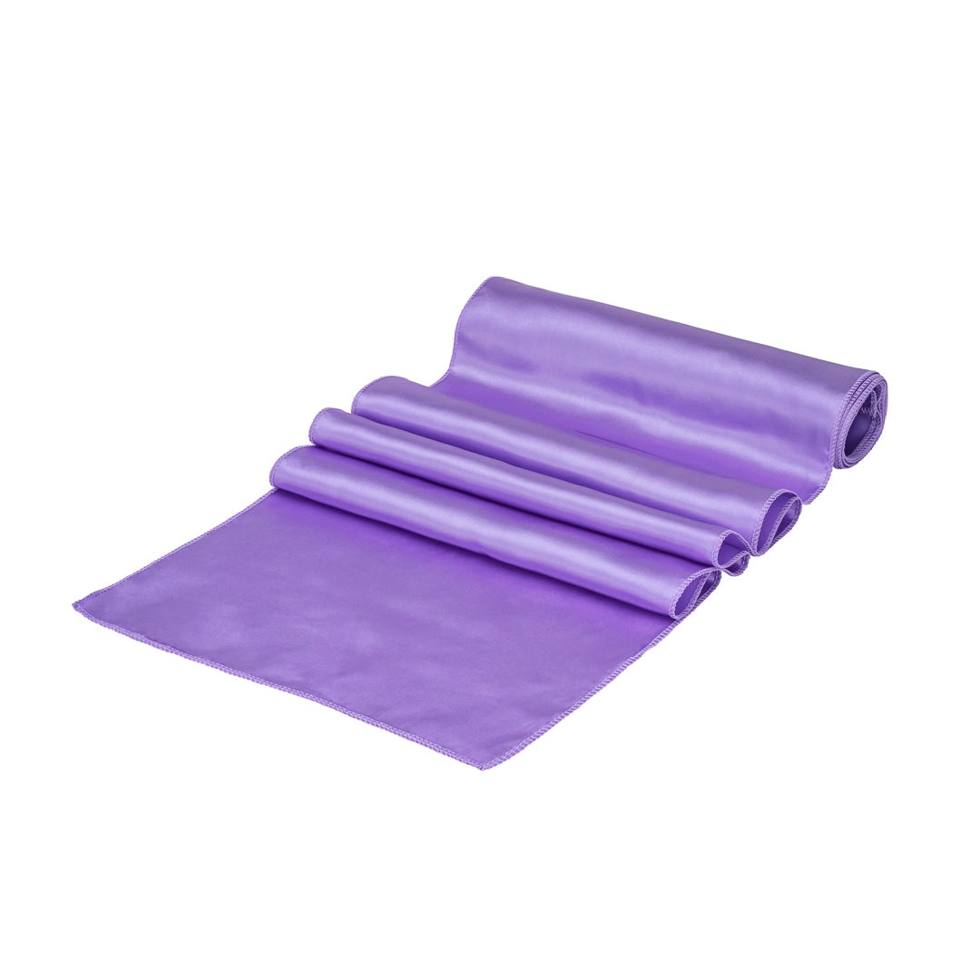 Table Runners, 12 x 108 Inch, Satin, Lavender Purple,1 - 1 EACH