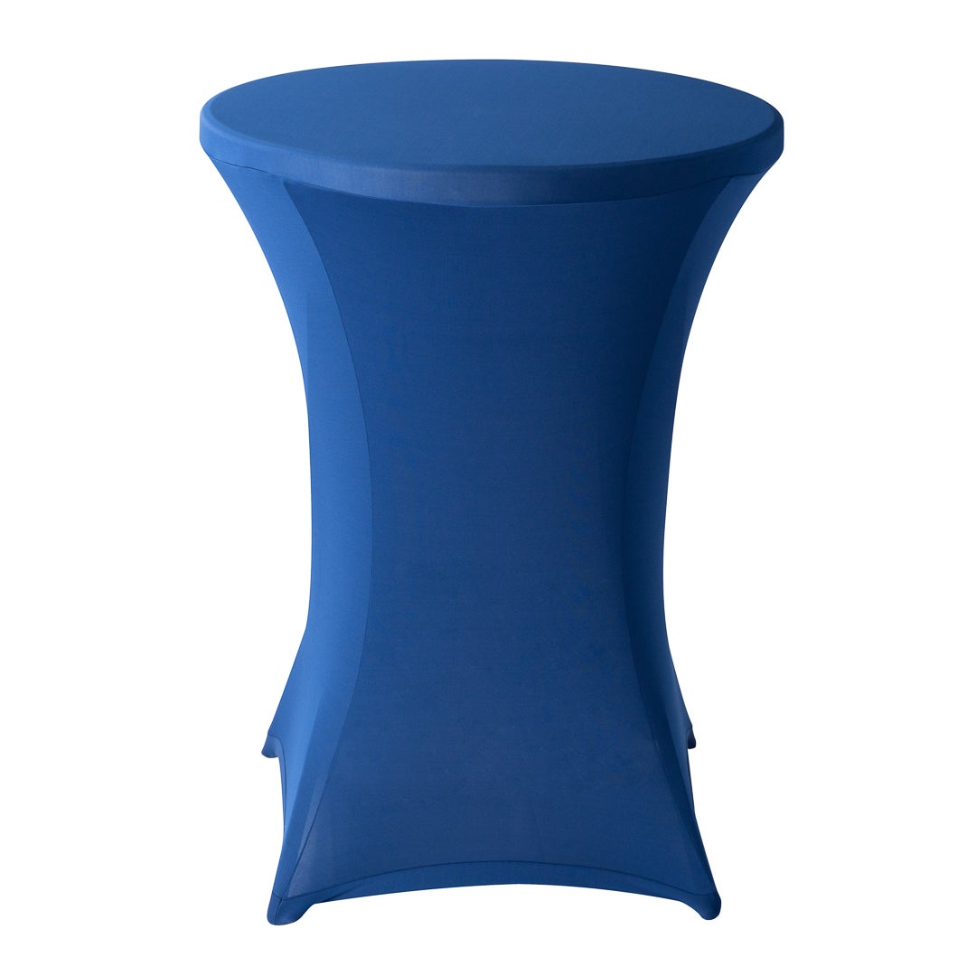Table Cover, Bar Height, 36 Inch, Spandex, Blue, Round,1 - 1 EACH