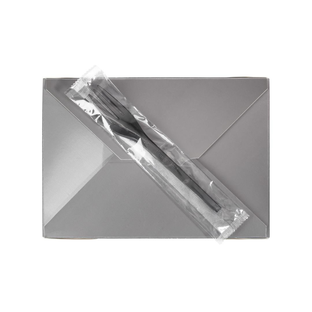 Forks, 6.5 Inch, Black, Individually Wrapped, CPLA,1 - 50 COUNT