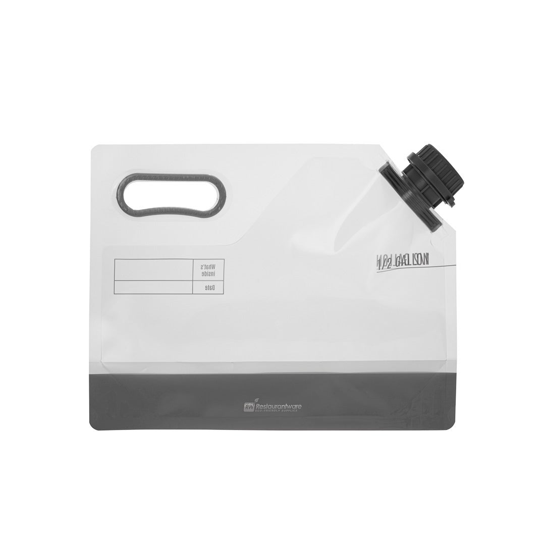 Bags, Beverage, 0.50 Gallon, Plastic, Clear, 11.75 x 4.25 x 9 Inch, with Safety Cap & Handle,1 - 10 COUNT