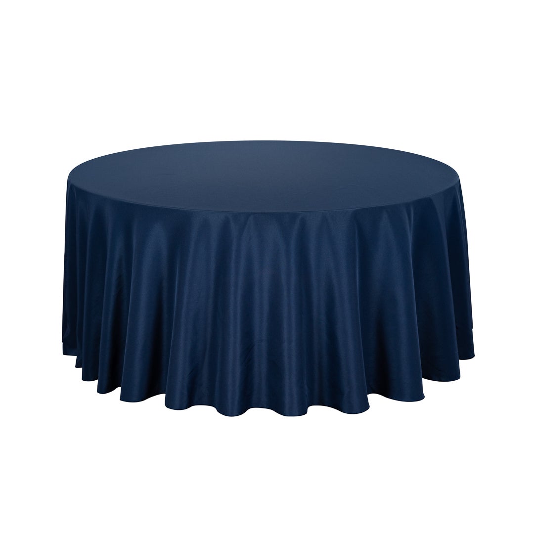 Table Cover, 120 Inch, Spandex, Blue, Round,1 - 1 EACH