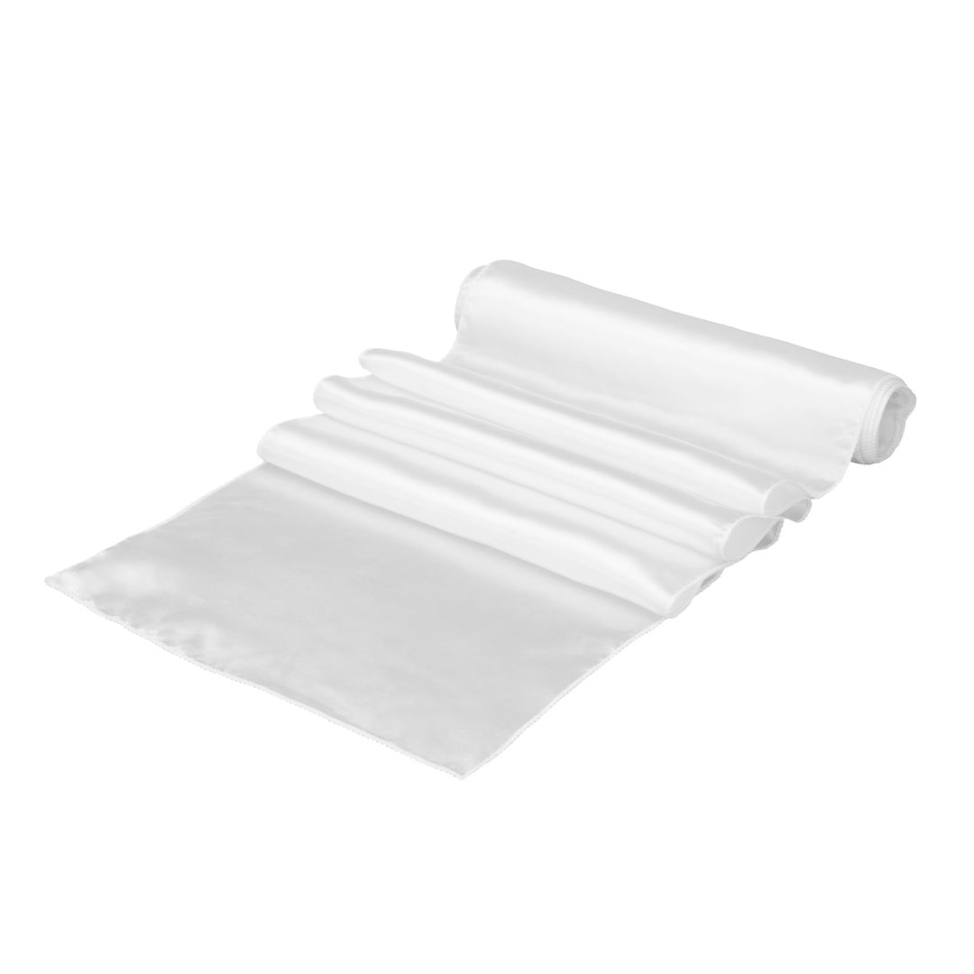 Table Runners, 12 x 108 Inch, Satin, White,1 - 1 EACH
