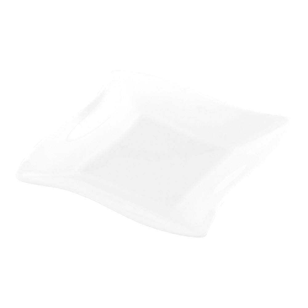 Plates, 3 Inch, Plastic, White Aqua, Square,1 - 25 COUNT