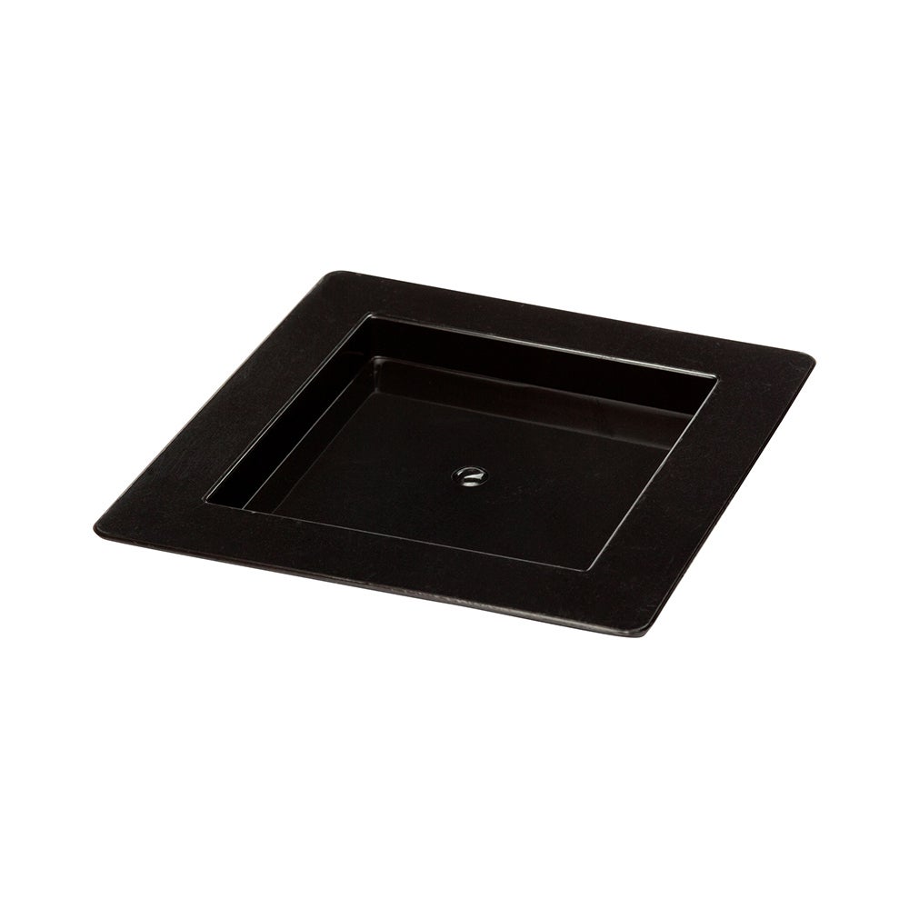 Plates, 2.75 Inch, Plastic, Black Mini Edge, Square,1 - 25 COUNT