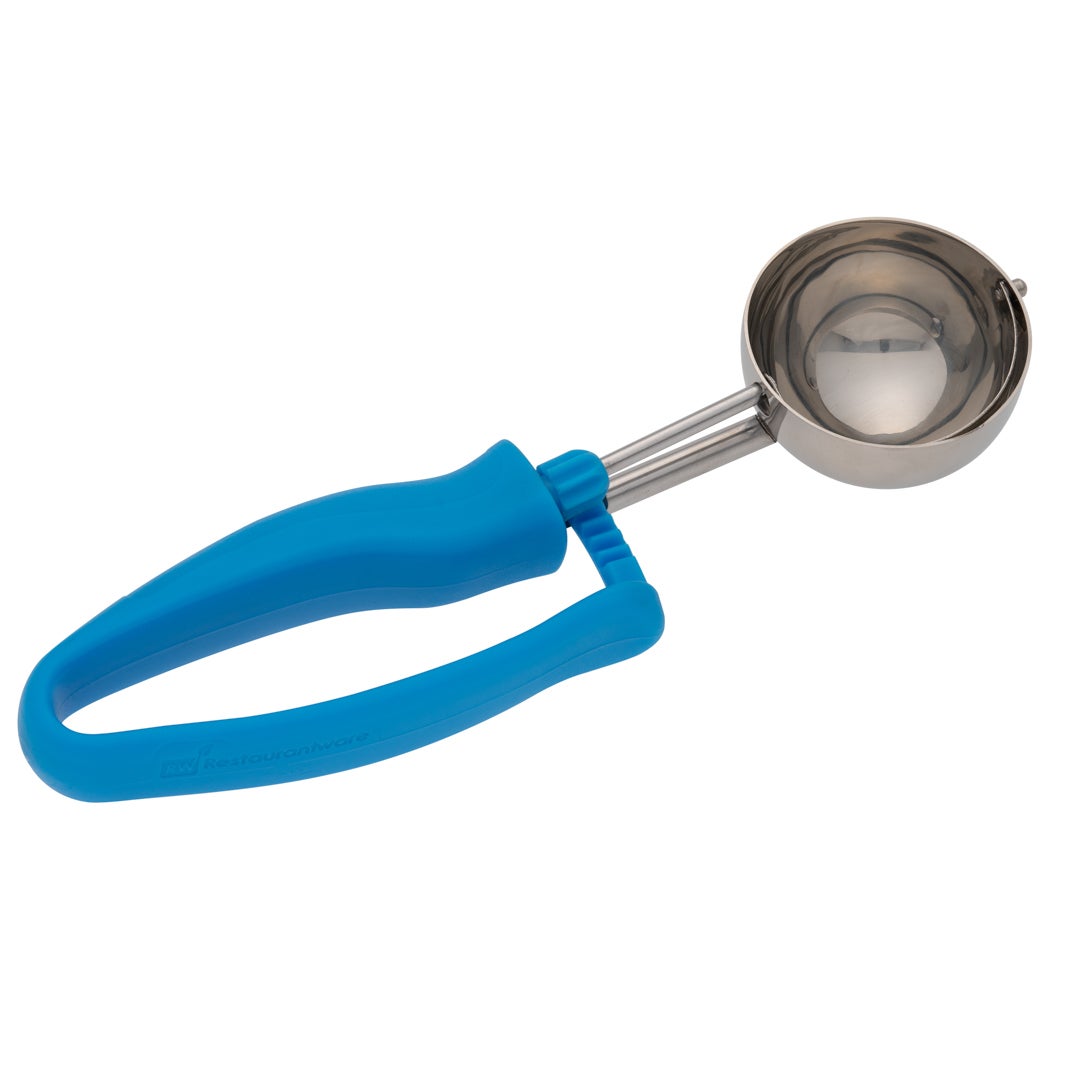 Scoop, Portion, #16, with Blue Ambidextrous Handle, Stainless Steel,1 - 1 EACH