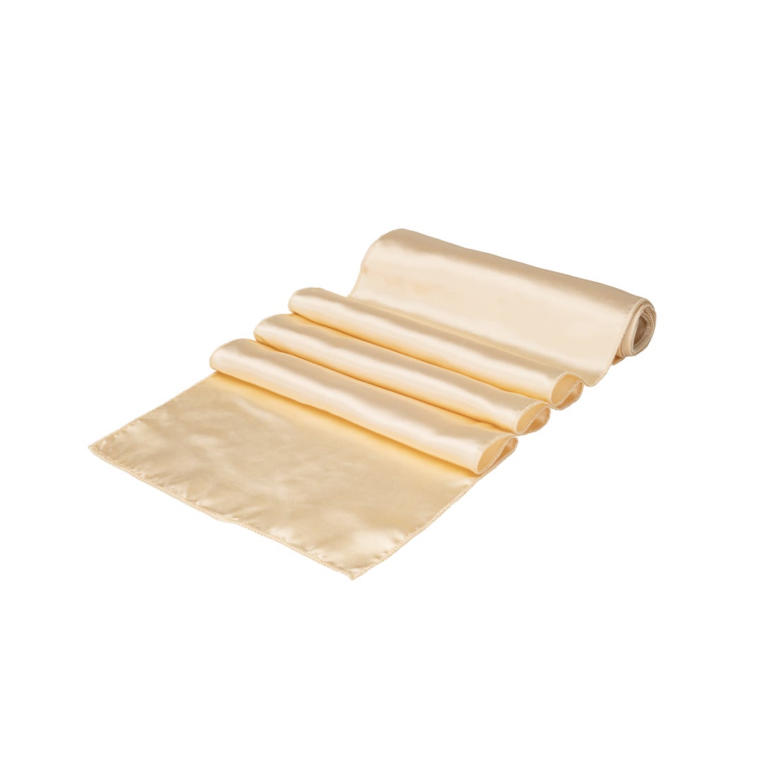 Table Runners, 12 x 108 Inch, Satin, Sand,1 - 1 EACH