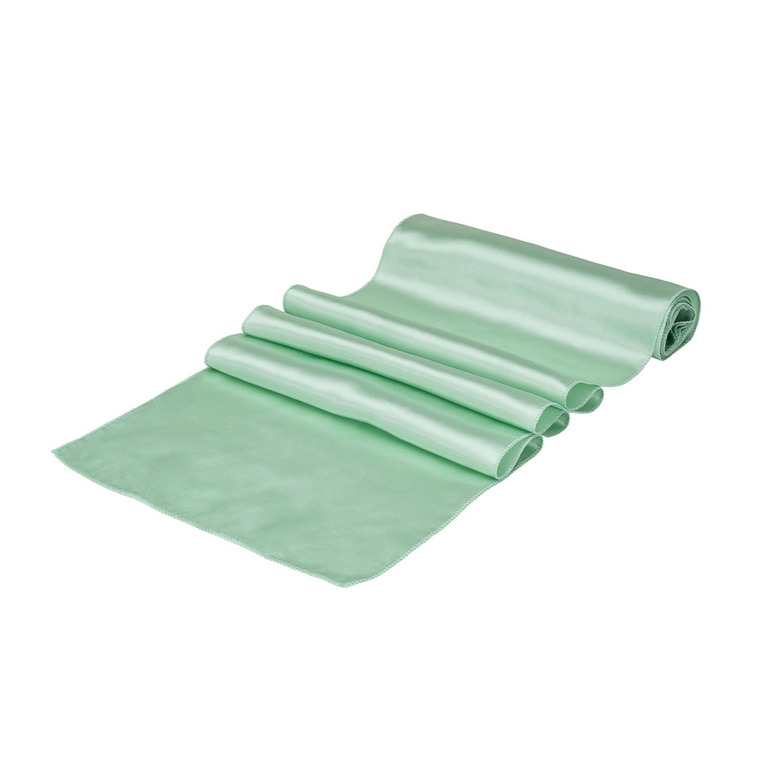 Table Runners, 12 x 108 Inch, Satin, Light Green,1 - 1 EACH