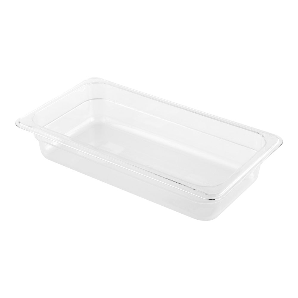 Pans, Food, Third-Size, Clear, Plastic, 2.5 Inch Deep,1 - 10 COUNT