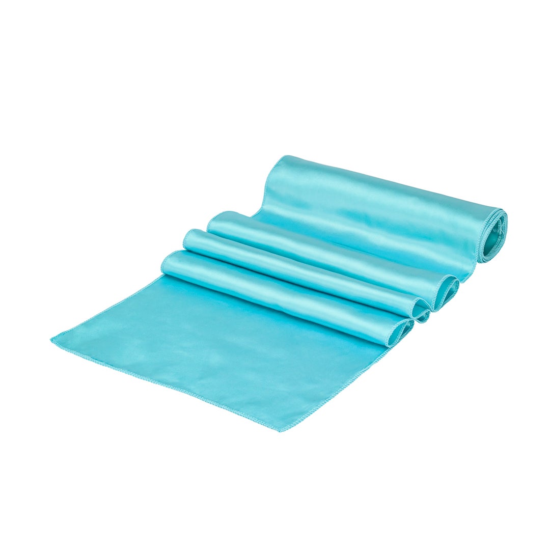 Table Runners, 12 x 108 Inch, Satin, Teal,1 - 1 EACH