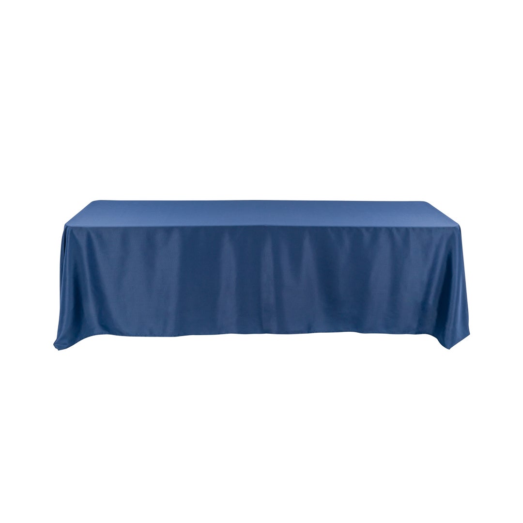 Table Cover, 96 x 132 Inch, Polyester, Blue, Rectangular,1 - 1 EACH