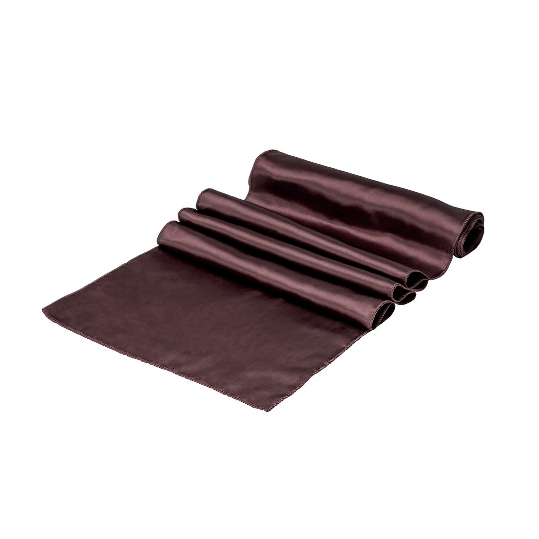 Table Runners, 12 x 108 Inch, Satin, Dark Brown,1 - 1 EACH
