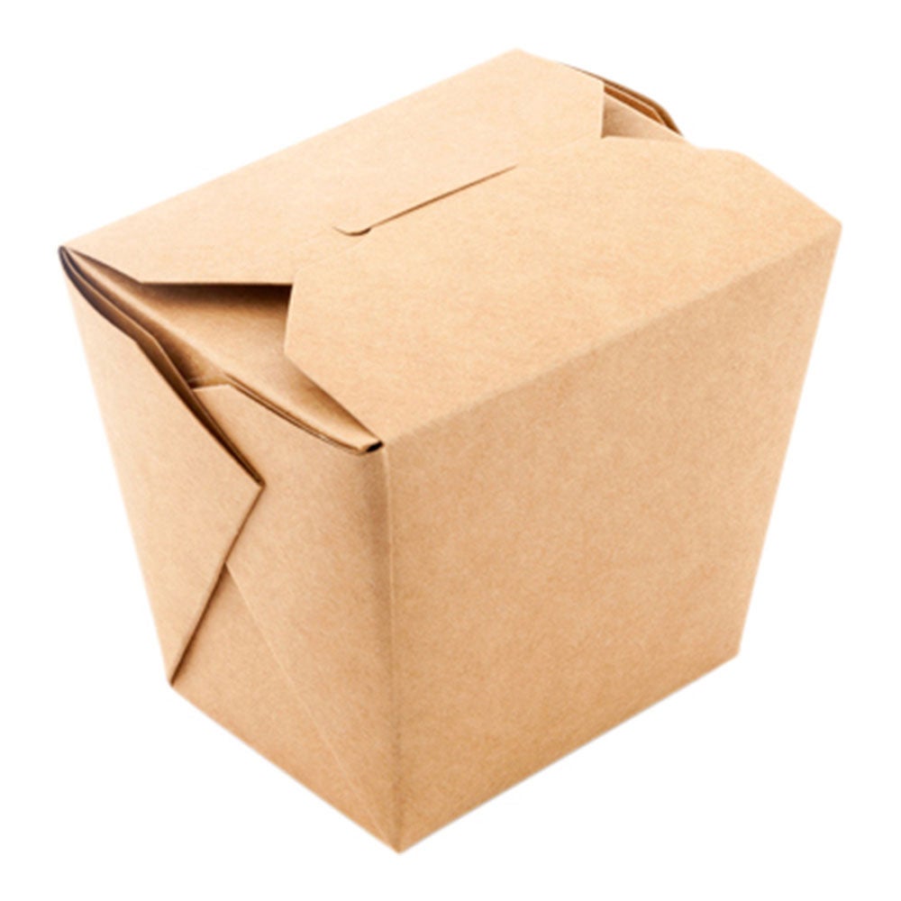 Containers, Noodle Take-Out, 16 Ounce, Paper, Kraft, Square,1 - 25 COUNT