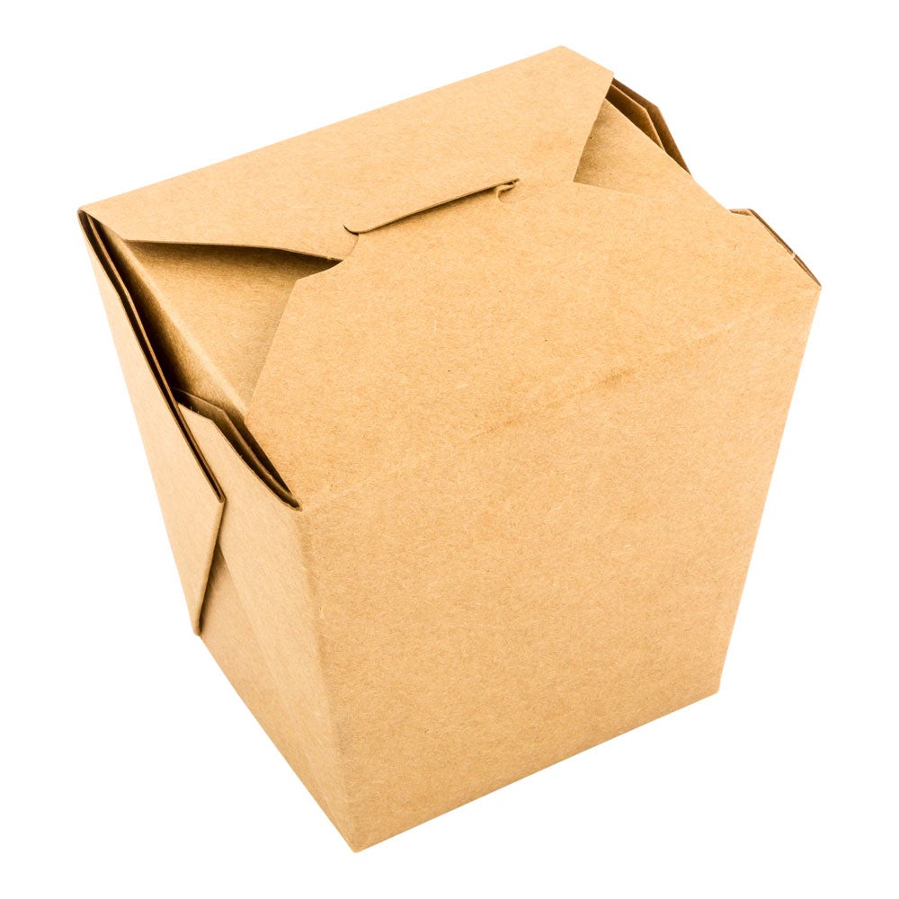 Containers, Noodle Take-Out, 26 Ounce, Paper, Kraft, Square,1 - 25 COUNT