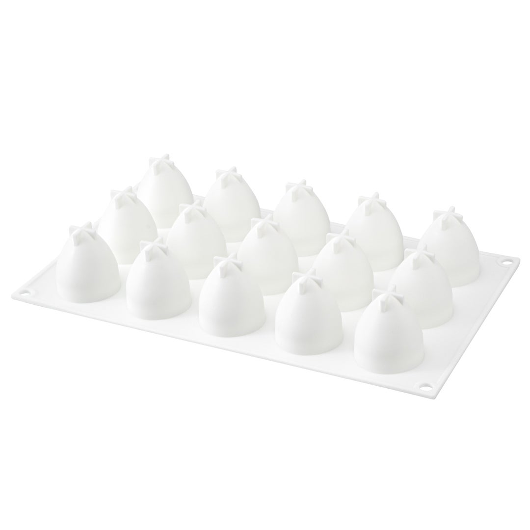 Molds, Baking, 15-Compartment, Strawberry, White, Silicone,1 - 10 COUNT