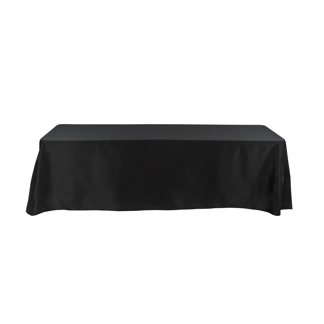 Table Cover, 96 x 132 Inch, Polyester, Black, Rectangular,1 - 1 EACH