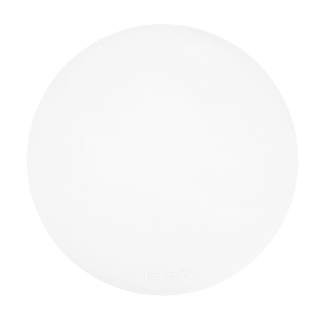 Placemats, 15 Inch, White, Vinyl, Round, Embossed,1 - 6 COUNT