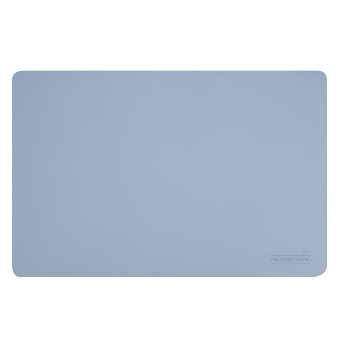Placemats, 17.75 x 12 Inch, Light Blue, Vinyl, Rectangular, Embossed,1 - 6 COUNT