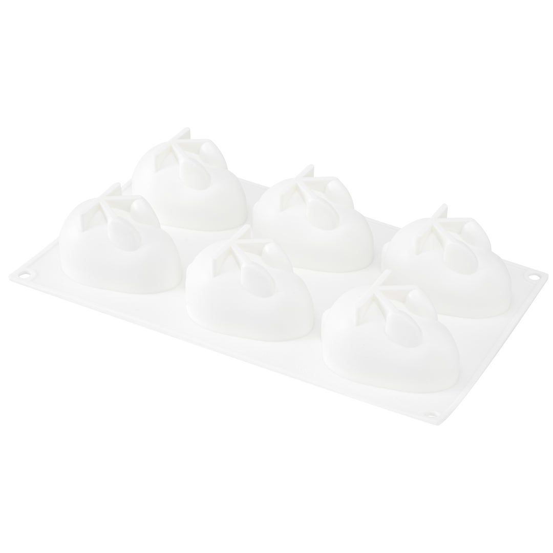 Mold, Baking, 6-Compartment, Bunny, White, Silicone,1 - 1 EACH