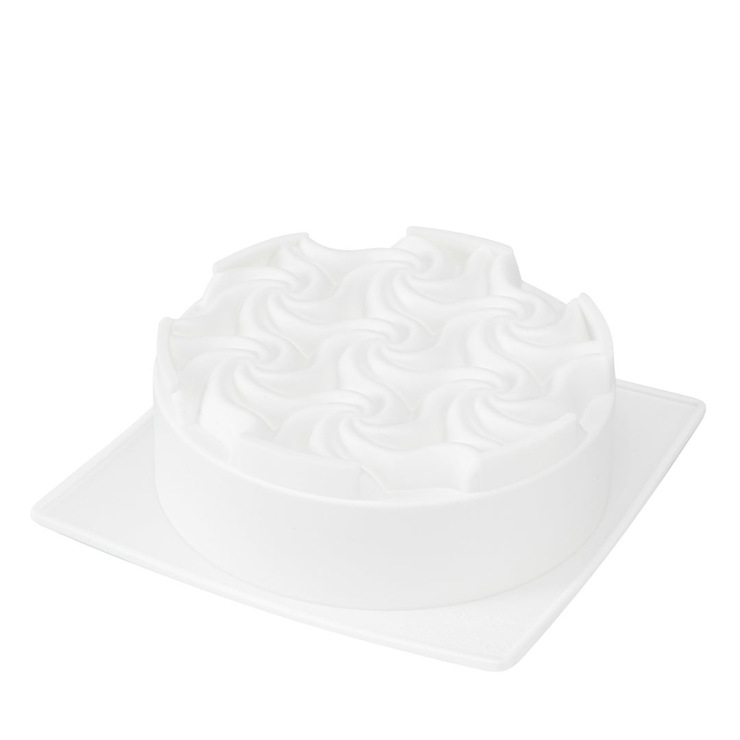 Mold, Baking, Swirl Cake, White, Silicone,1 - 1 EACH