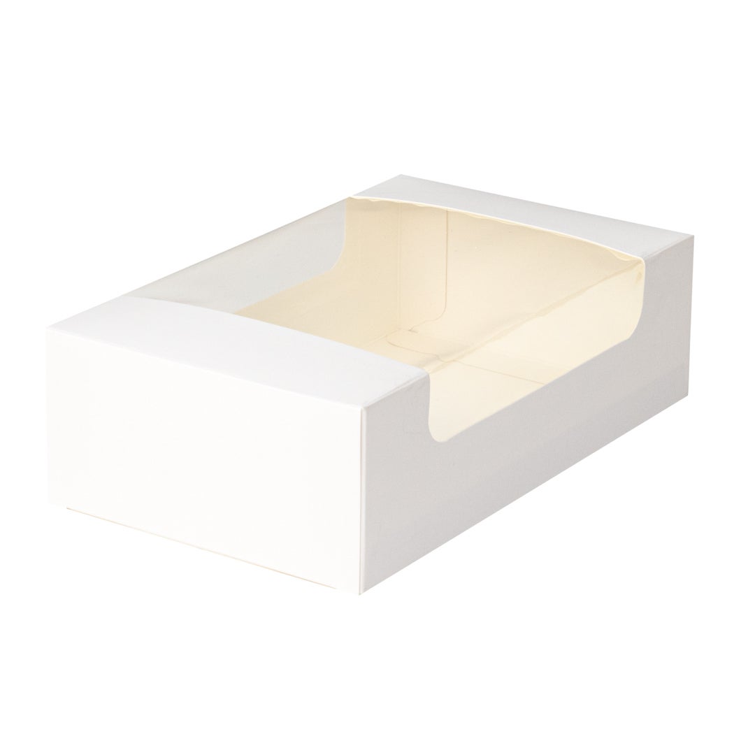 Boxes, Bakery, 7.75 x 4.75 x 2.25 Inch, Paper, White, with Window,1 - 100 COUNT