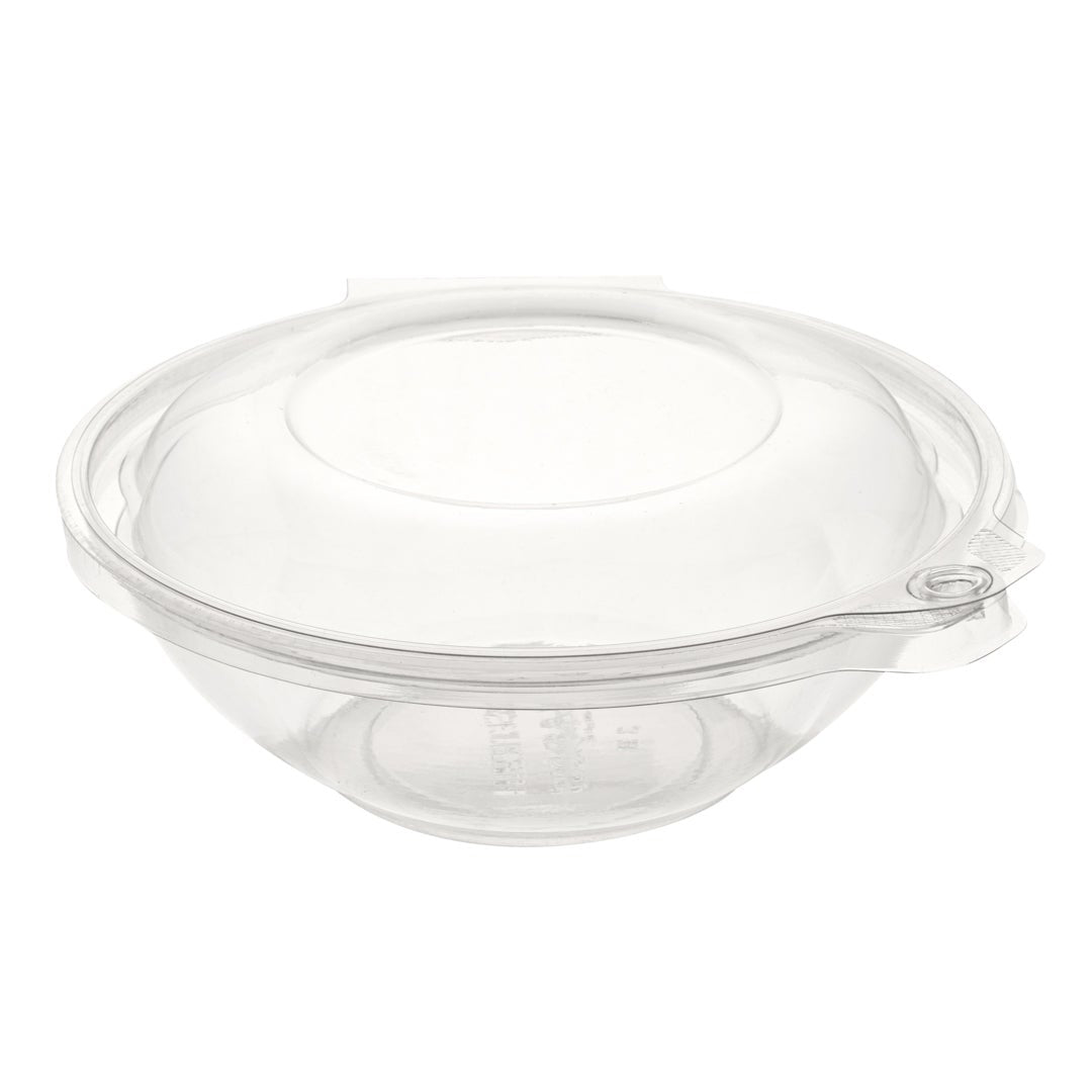 Bowls, 24 Ounce 7 x 2.75 Inch, Plastic, Clear, with Tamper-Evident Hinged Lid,1 - 100 COUNT