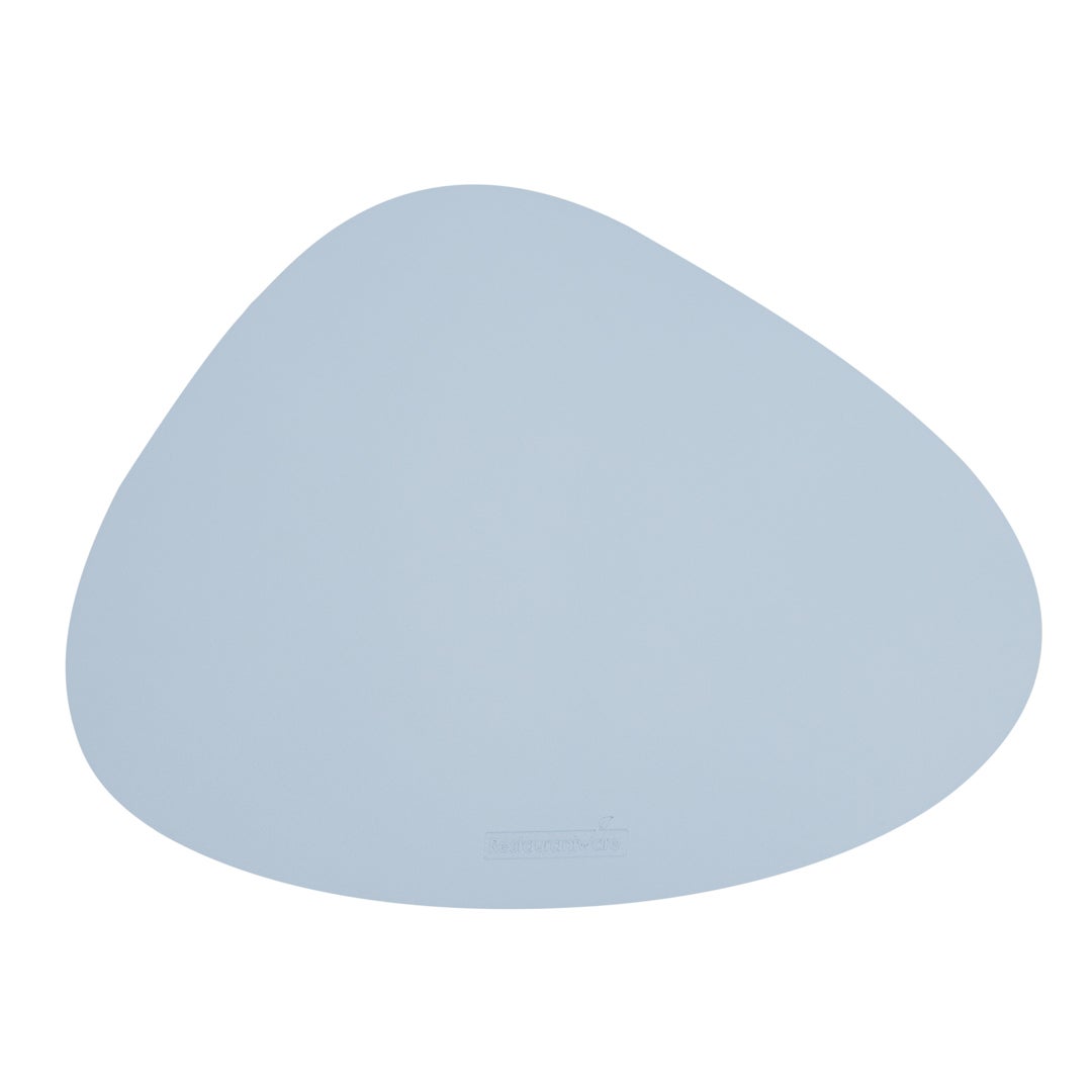 Placemats, 16 x 12 Inch, Light Blue, Vinyl, Egg-Shaped, Embossed,1 - 6 COUNT