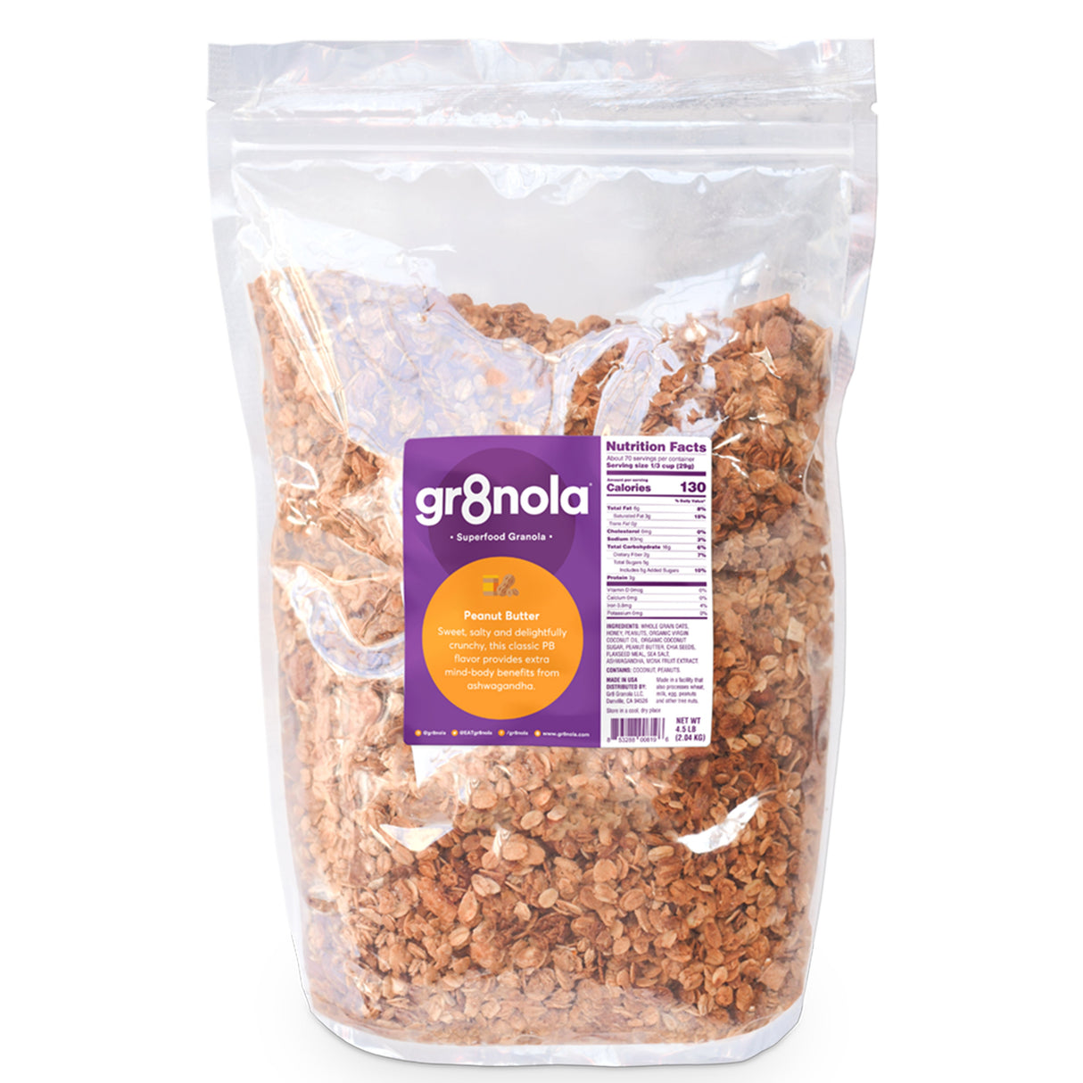 Granola, Peanut Butter, Bulk,2 - 4.5 POUND