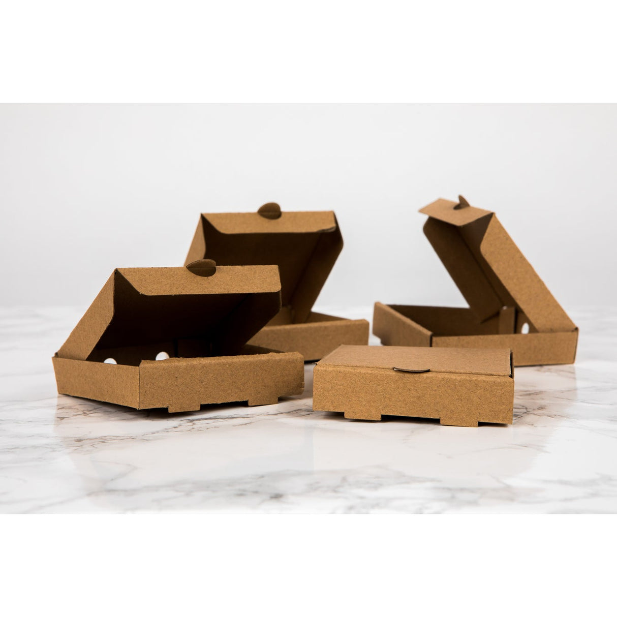 Boxes, Pizza, 3.5 x 3.5 x 0.8 Inch, Cardboard, Kraft,5 - 100 COUNT