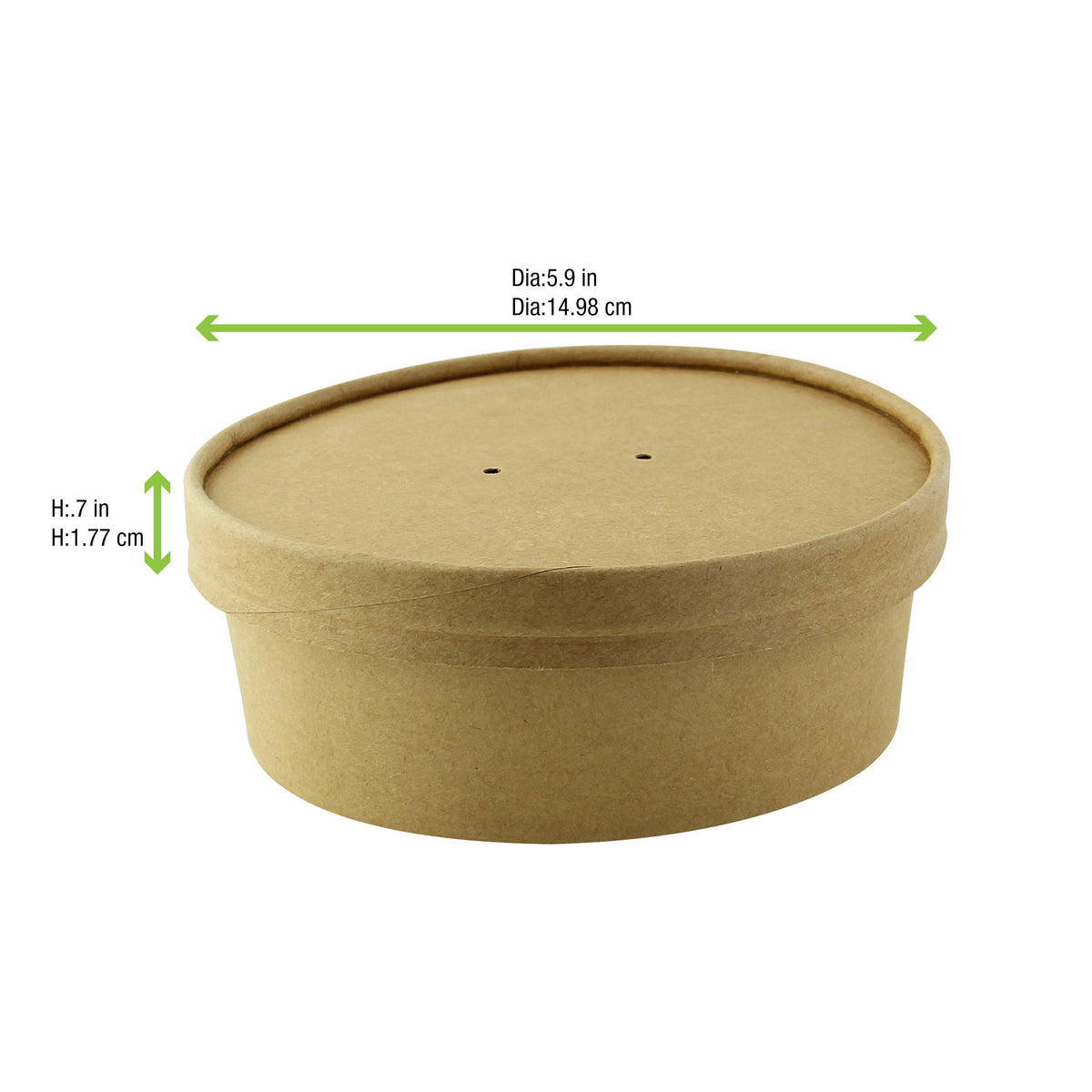 Lids, Vented, Paper, 7.3 Inch,1 - 360 COUNT