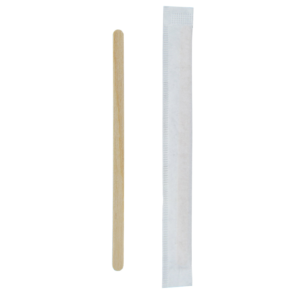 Stirrers, Coffee, 4.3 Inch, Wooden, Individually-Wrapped,10 - 1000 COUNT