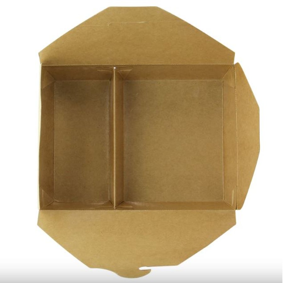 Boxes, 2-Compartment, 33 Ounce, Cardboard, Kraft, Rectangular, 6.61 x 5.35 x 2.56 Inch,1 - 200 COUNT