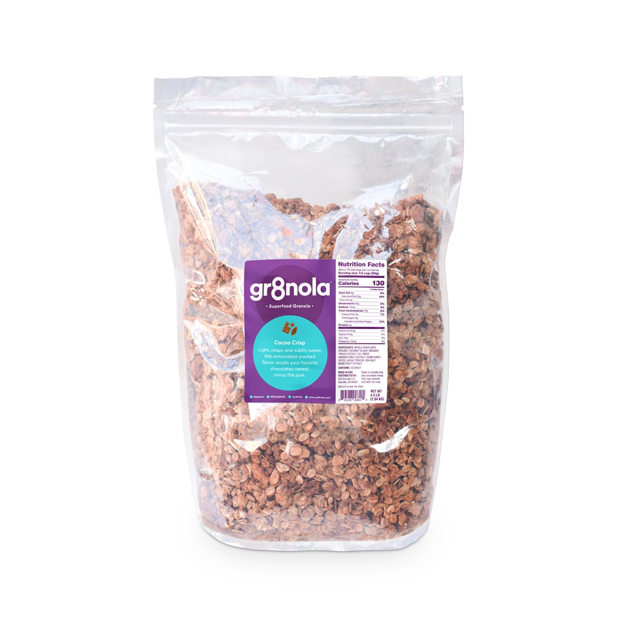Granola, Cacao Crisp, Bulk,2 - 4.5 POUND
