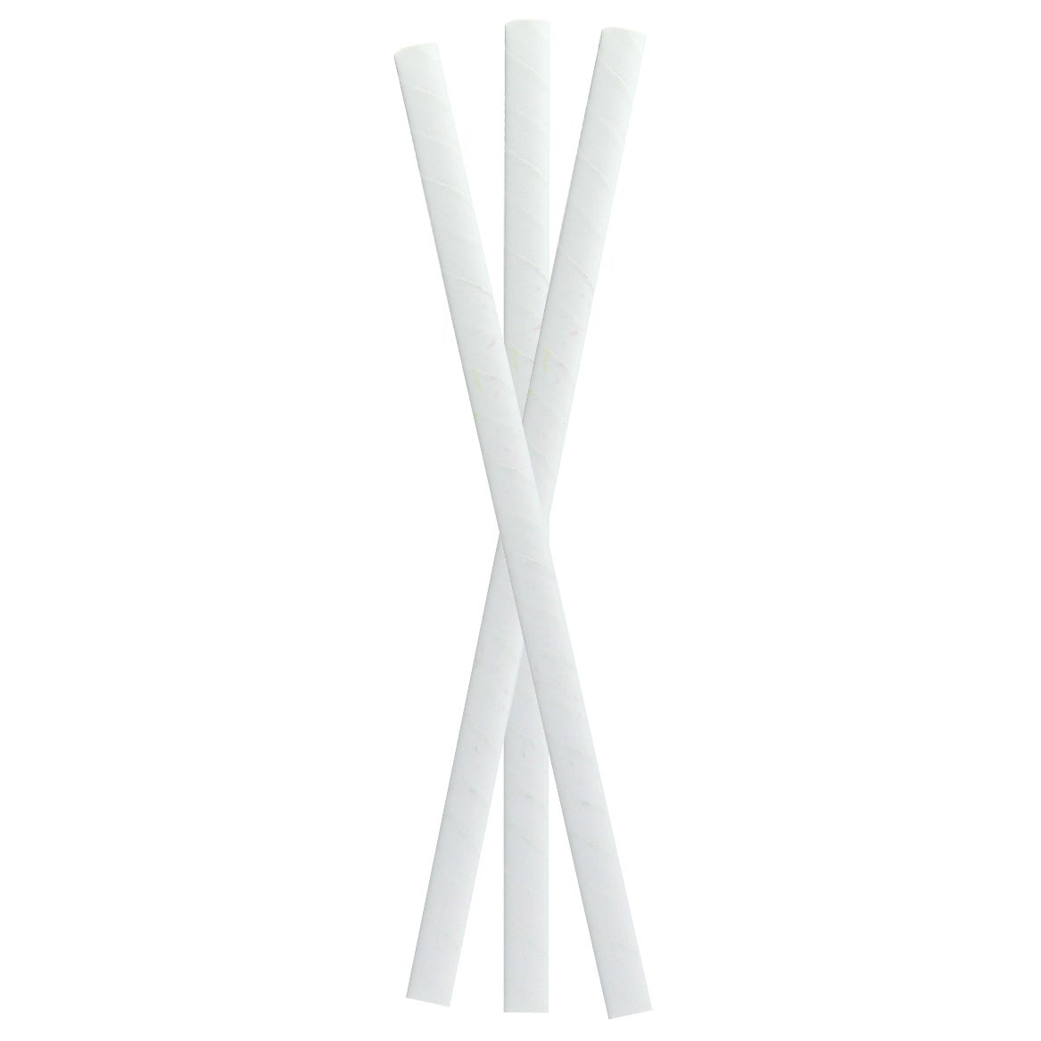 Straws, 0.3 x 7.75 Inch, Paper, White, Individually-Wrapped,6 - 500 COUNT