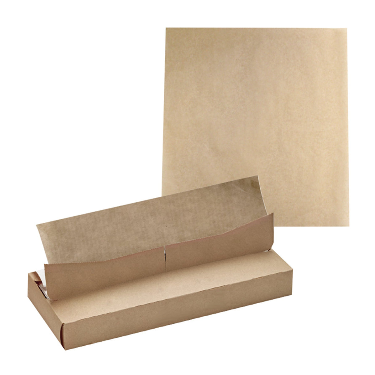 Sheets, 13.8 x 10.6 Inch, Greaseproof Paper, Brown, Rectangular, in Dispenser Box,1 - 1000 COUNT
