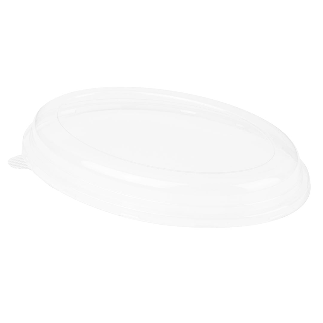 Lids, Plastic, Clear, Oval, for 2-Compartment Catering Bowls,1 - 100 COUNT