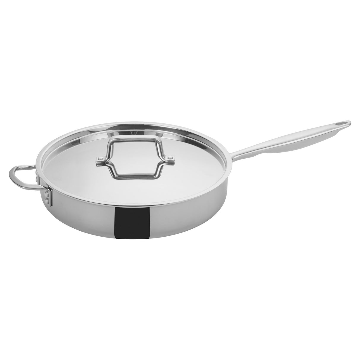 Pan, 6 Quart, Tri-Ply Stainless Steel, with Lid & Helper Handle, 6 Quart,1 - 1 EACH
